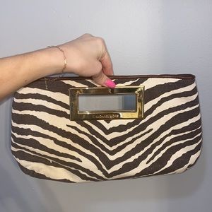 Michael Kors Zebra clutch going out bag